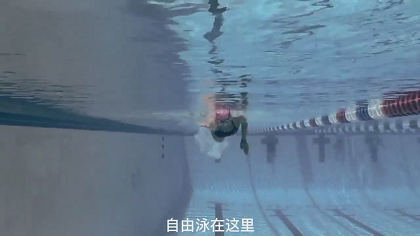 自由泳手臂垂直位置